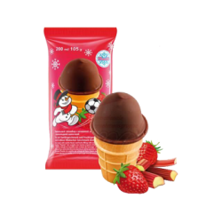 Пломбир с начинкой клубники