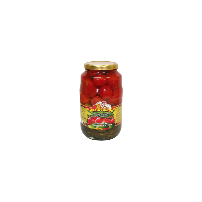 Geassorteerde tomaten en komkommers
