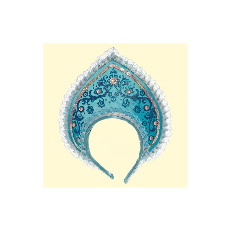 Kokoshnik "Beauty" blauw