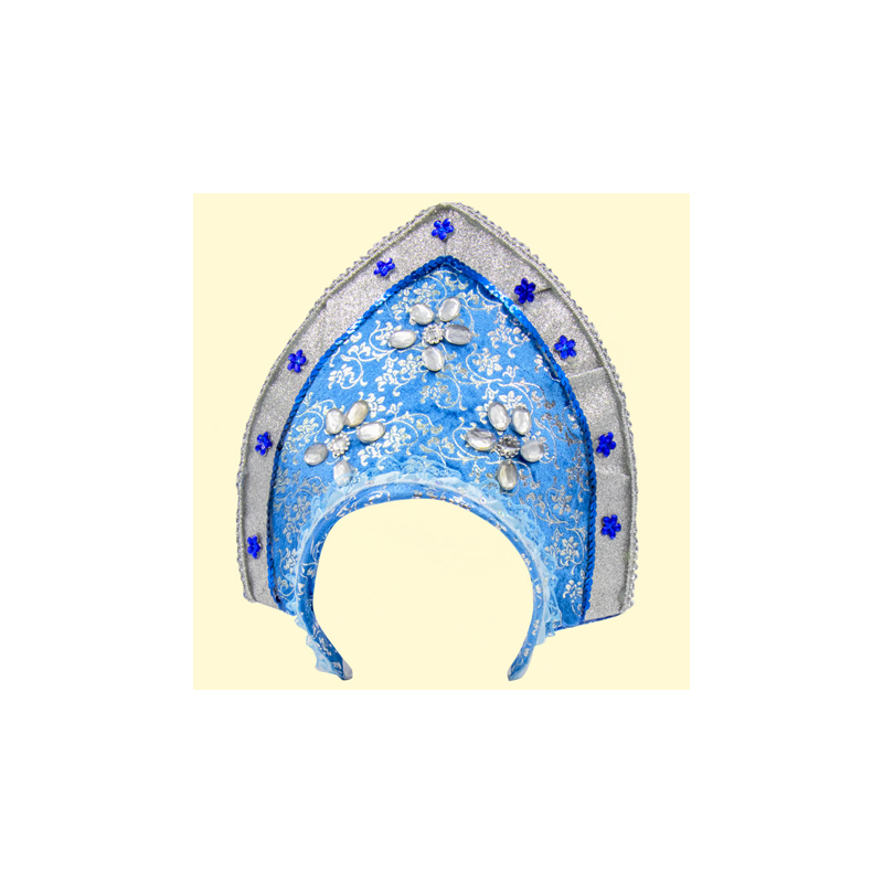 Kokoshnik "Snow Maiden"blauw