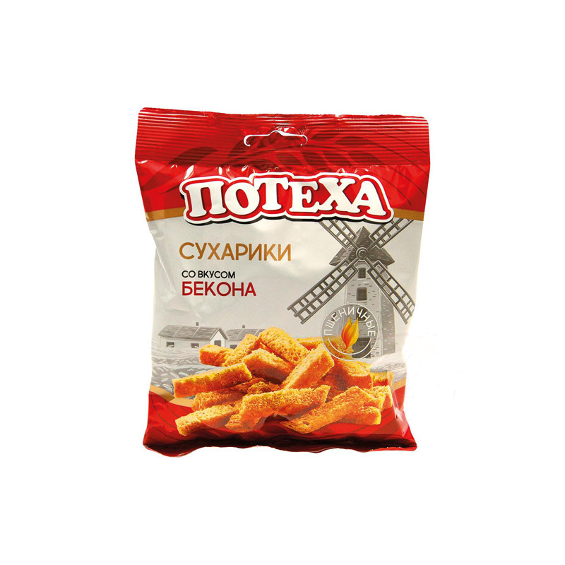 Crackers with taste of bacon 80 g.