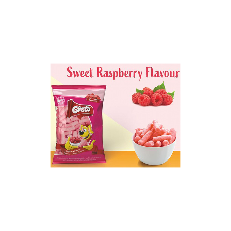 Corn sticks with raspberries