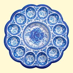 Easter plate "Gzhel"