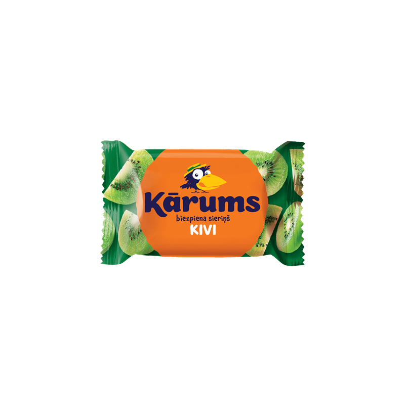 Kwark geglazuurd met kiwismaak