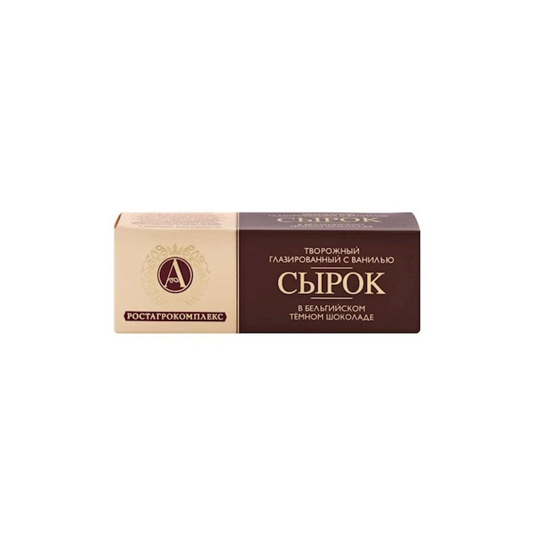Curd with vanilla in dark chocolate