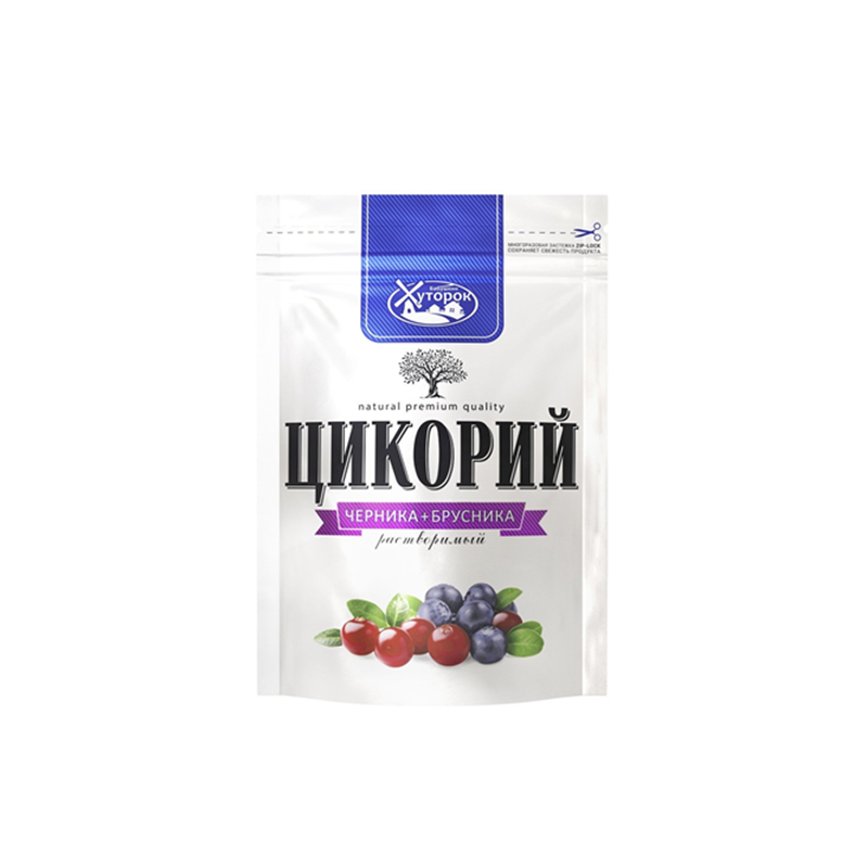 Цикорий с черникой и брусникой